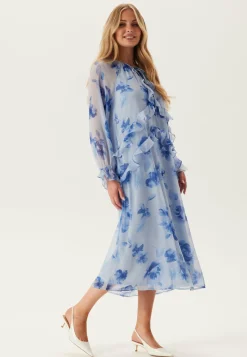 Pieces Juhlamekot|Kukkakuosiset Ja Kuviolliset Mekot*Pcclara Ls Long V-neck Dress