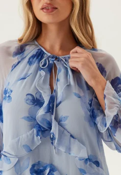 Pieces Juhlamekot|Kukkakuosiset Ja Kuviolliset Mekot*Pcclara Ls Long V-neck Dress