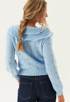 Pieces Neuletakit Ja Neuleet|Neuletakit*Pcdavis Ls O-neck Frill Cardigan