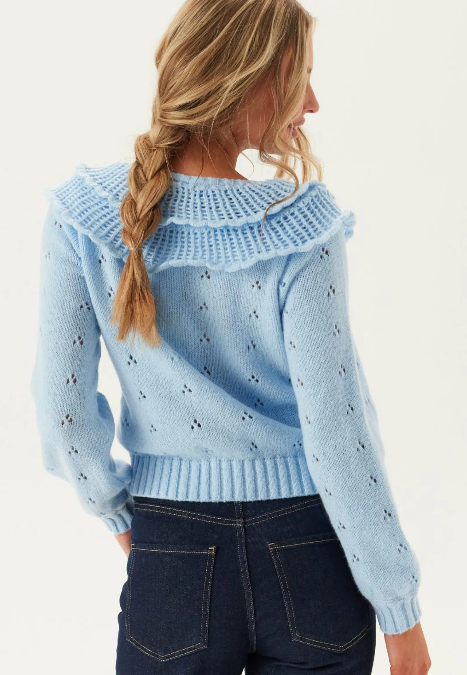 Pieces Neuletakit Ja Neuleet|Neuletakit*Pcdavis Ls O-neck Frill Cardigan