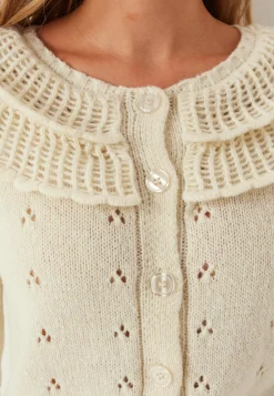 Pieces Neuletakit Ja Neuleet|Neuletakit*Pcdavis Ls O-neck Frill Cardigan