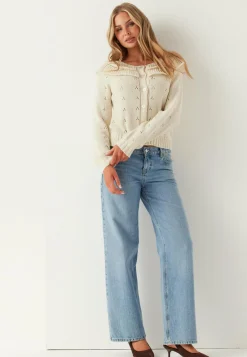 Pieces Neuletakit Ja Neuleet|Neuletakit*Pcdavis Ls O-neck Frill Cardigan