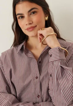 Pieces Ruutu- Ja Raidalliset Puserot Ja Paidat|Paidat*Pcemmy Ls Loose Shirt