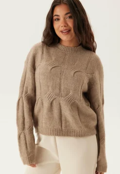 Pieces Neulepuserot|Neulotut Neulepuserot*Pcjenna Ls O-neck Cable Knit