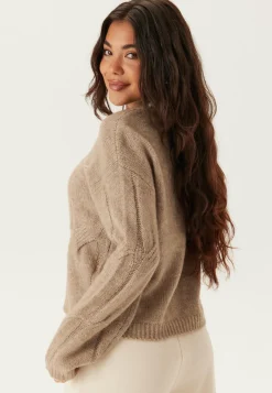 Pieces Neulepuserot|Neulotut Neulepuserot*Pcjenna Ls O-neck Cable Knit