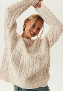 Pieces Neulepuserot|Neulotut Neulepuserot*Pcjisa Ls O-neck Long Cabel Knit