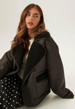 Pieces Syystakit|Takit*Pcjuno Coated Teddy Jacket