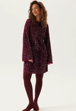 Pieces Joulumekot|Paljettimekot*Pckam Ls Deep Back Bow Dress