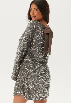 Pieces Paljettimekot|Pitkähihaiset Mekot*Pckam Ls Deep Back Bow Dress