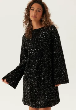 Pieces Uudenvuoden Mekot|Paljettimekot*Pckam Ls Deep Back Bow Dress