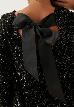 Pieces Uudenvuoden Mekot|Paljettimekot*Pckam Ls Deep Back Bow Dress