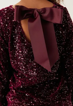 Pieces Pitkähihaiset Topit|Juhlatopit*Pckam Ls Deep Back Bow Top