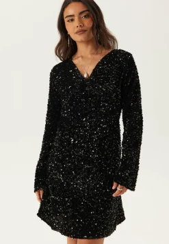 Pieces Uudenvuoden Mekot|Paljettimekot*Pckam Ls V-neck New Dress Jrs