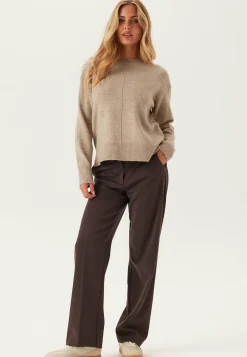 Pieces Neulepuserot|Neulotut Neulepuserot*Pcmalou Ls O-neck Cutline Knit