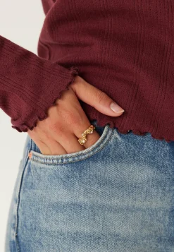 Pieces Pitkähihaiset Topit|Perustopit*Pcmarie Ls O-neck Poin Top