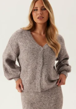 Pieces Neuletakit Ja Neuleet|Neuletakit*Pcmesva Ls Boxy Sequin Knit Cardigan