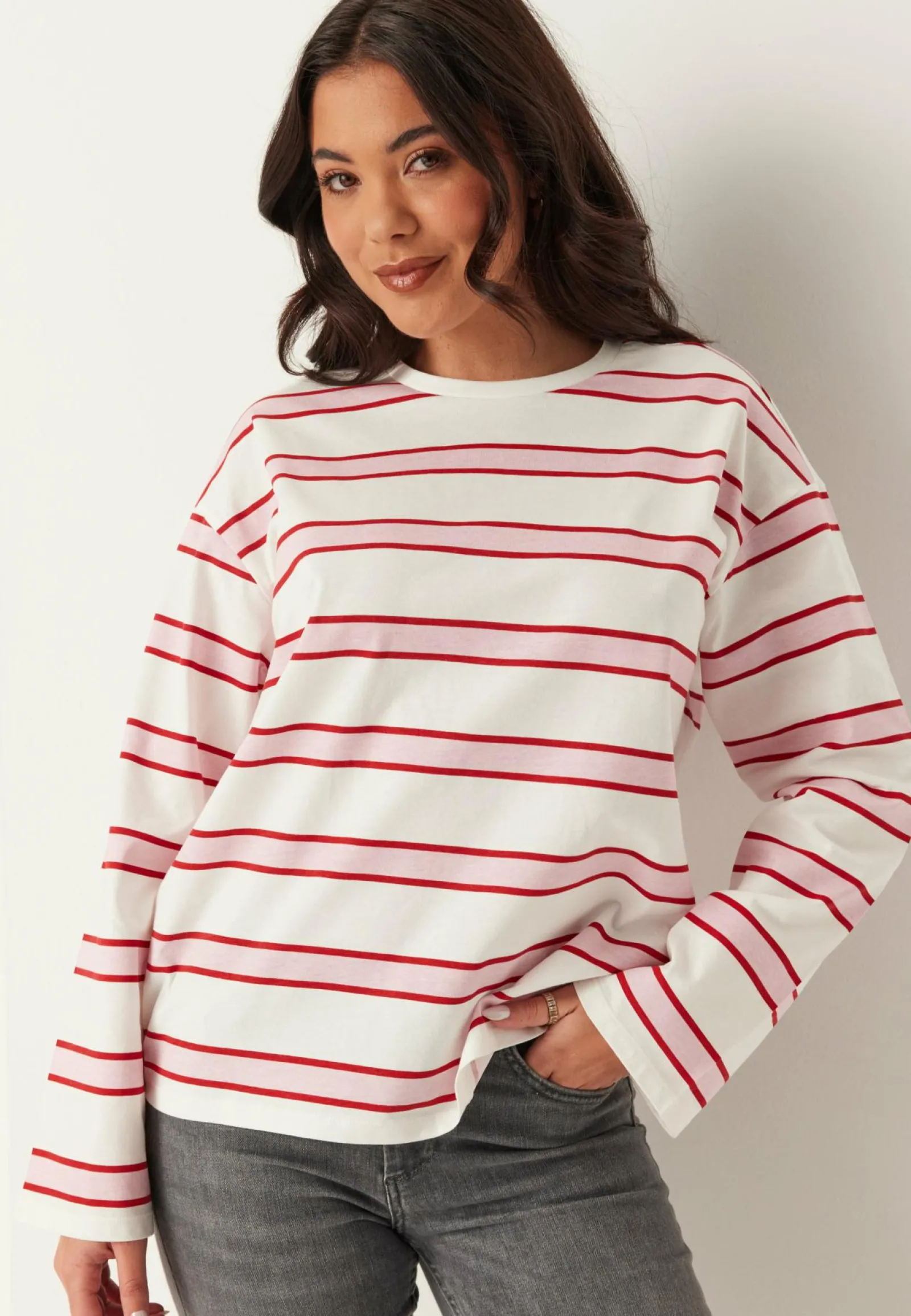 Pieces Pitkähihaiset Topit*Pcmila Ls Loose Tee Jrs