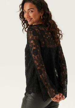 Pieces Pitkähihaiset Topit|Pitsitopit*Pcolline Ls Lace O-neck Top