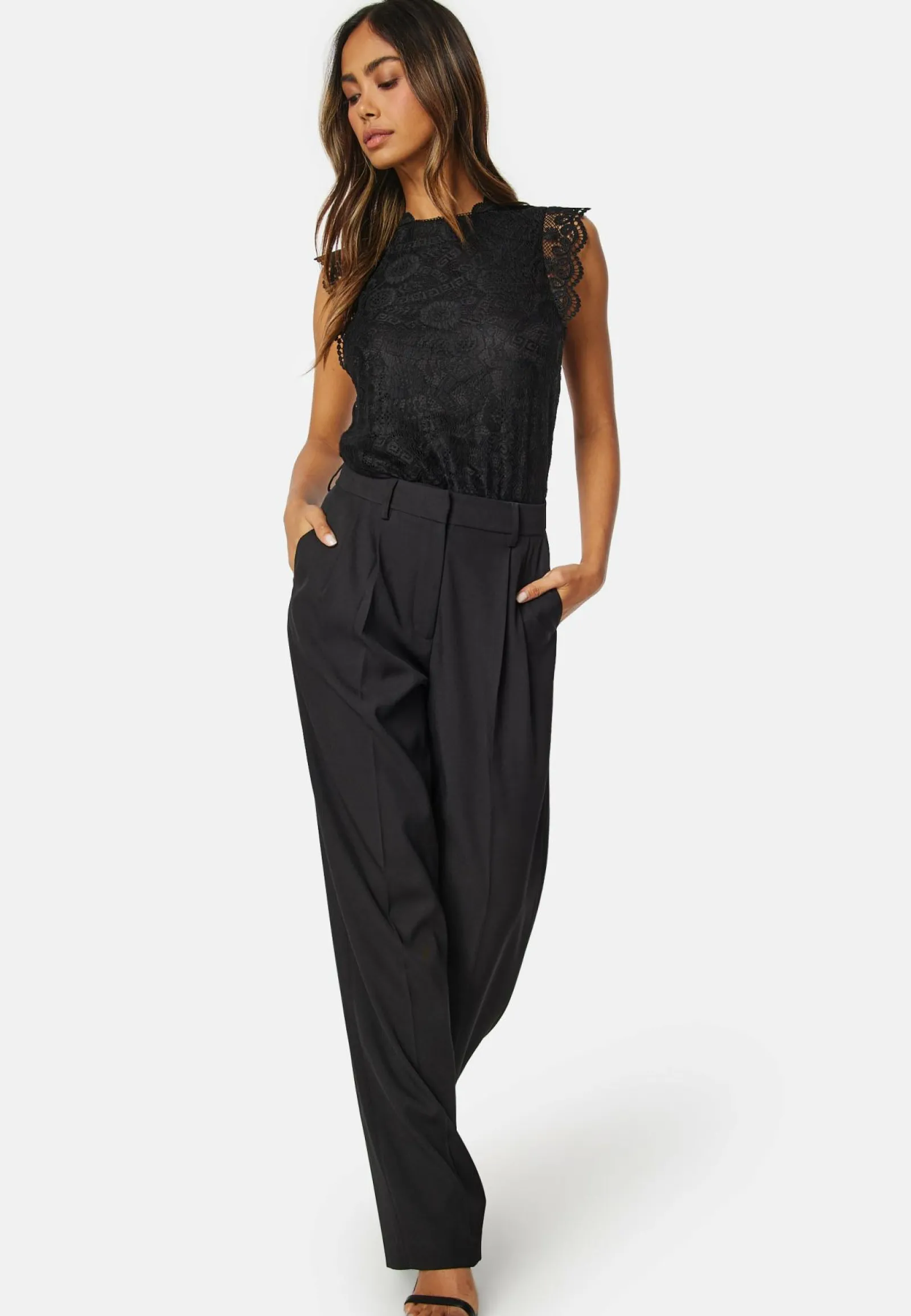 Pieces Pitsitopit*Pcolline SL Lace Top