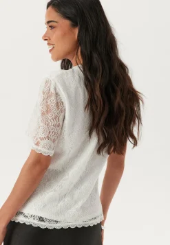 Pieces Rennot Topit*Pcolline Ss Lace Top