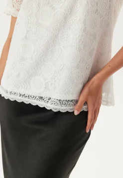 Pieces Rennot Topit*Pcolline Ss Lace Top