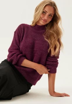 Pieces Neulepuserot|Neulotut Neulepuserot*Pcovy Ls Mock Neck Knit