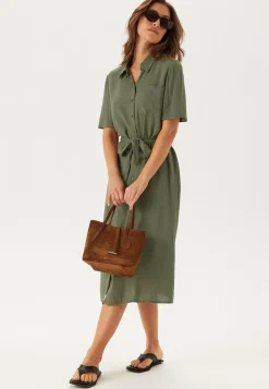 Pieces Paitamekot|Arkipäivän Mekot*Pcpia 2/4 MIDI SHIRT DRESS