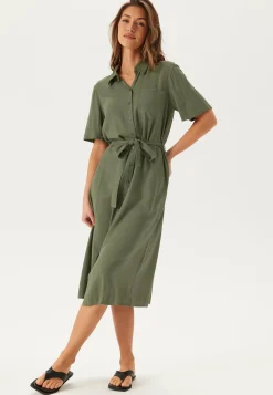 Pieces Paitamekot|Arkipäivän Mekot*Pcpia 2/4 MIDI SHIRT DRESS