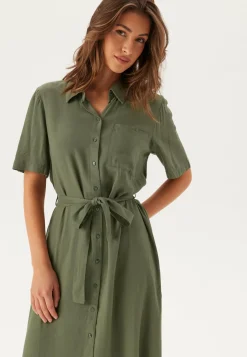 Pieces Paitamekot|Arkipäivän Mekot*Pcpia 2/4 MIDI SHIRT DRESS