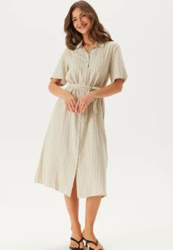 Pieces Raidalliset Mekot|Paitamekot*Pcpia 2/4 MIDI SHIRT DRESS