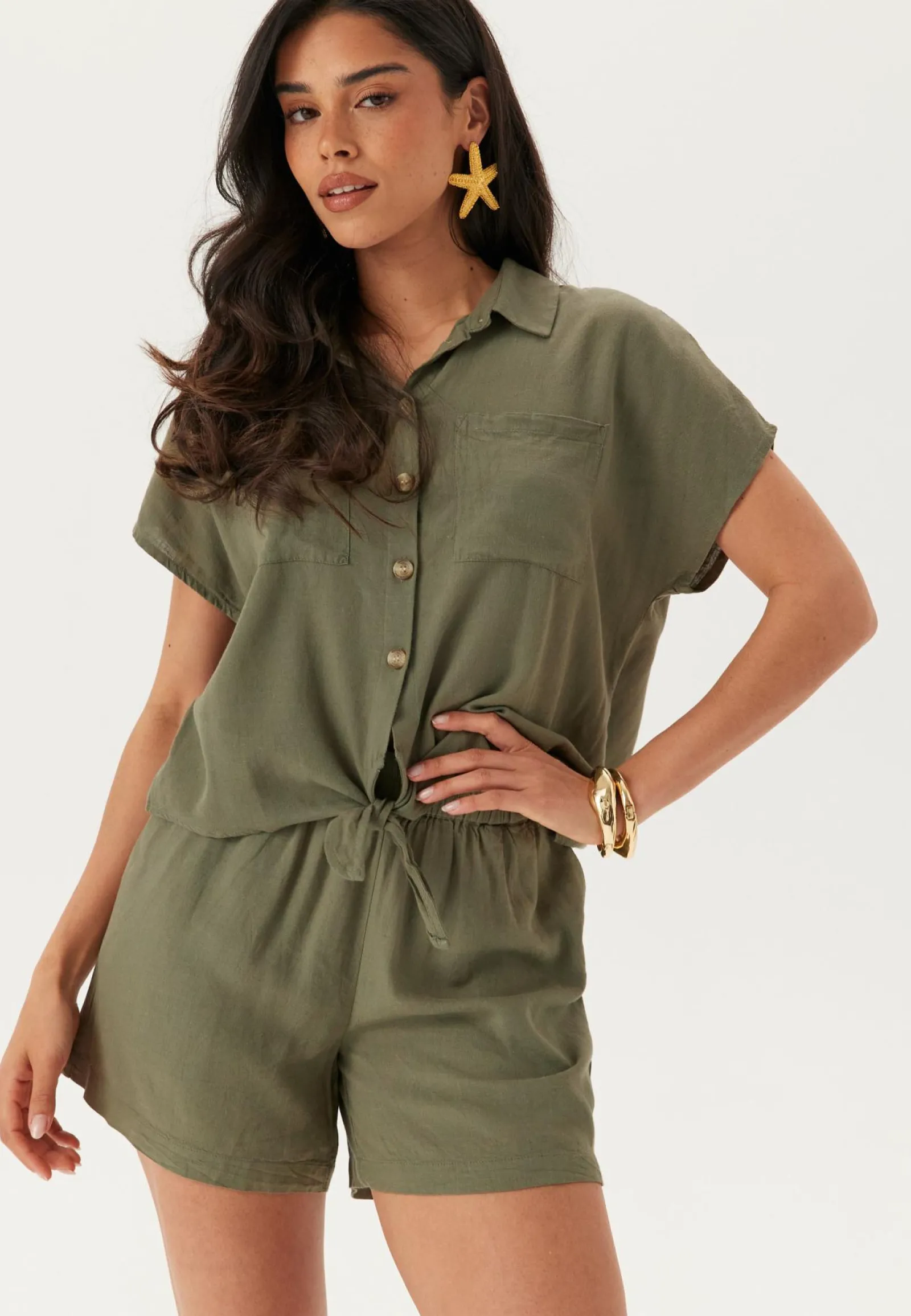 Pieces Pellavashortsit|Rennot Shortsit*Pcpia Mw Shorts