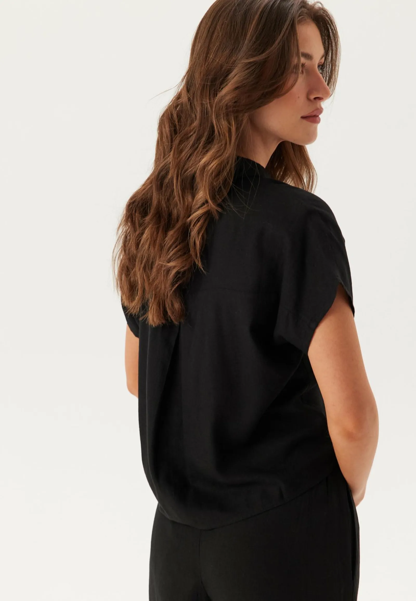 Pieces Rusetilliset Puserot|Yksiväriset Puserot Ja Paidat*Pcpia Ss Tie Shirt Wvn Noos