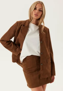 Pieces Nahkahameet|Lyhyet Hameet*Pcrakel Brushed Hw Mini Skirt