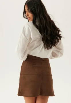 Pieces Nahkahameet|Lyhyet Hameet*Pcrakel Brushed Hw Mini Skirt