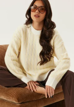 Pieces Neulepuserot|Neulotut Neulepuserot*Pcrigmor Ls Oneck Pullover