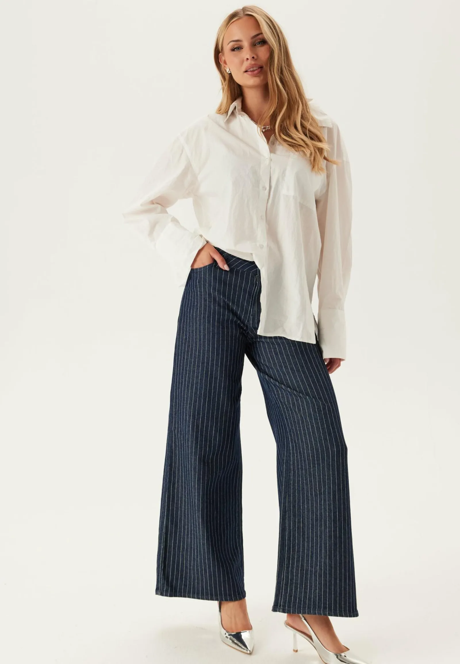 Pieces Farkut|Leveälahkeiset Farkut*Pcrose Mw Wide Denim Jeans