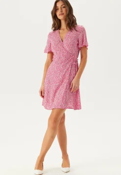 Pieces Kukkakuosiset Ja Kuviolliset Mekot|Kesämekot*Pctala New Ss Wrap Dress