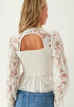 BUBBLEROOM Rusetilliset Puserot|Yksiväriset Puserot Ja Paidat*Peplum Blouse