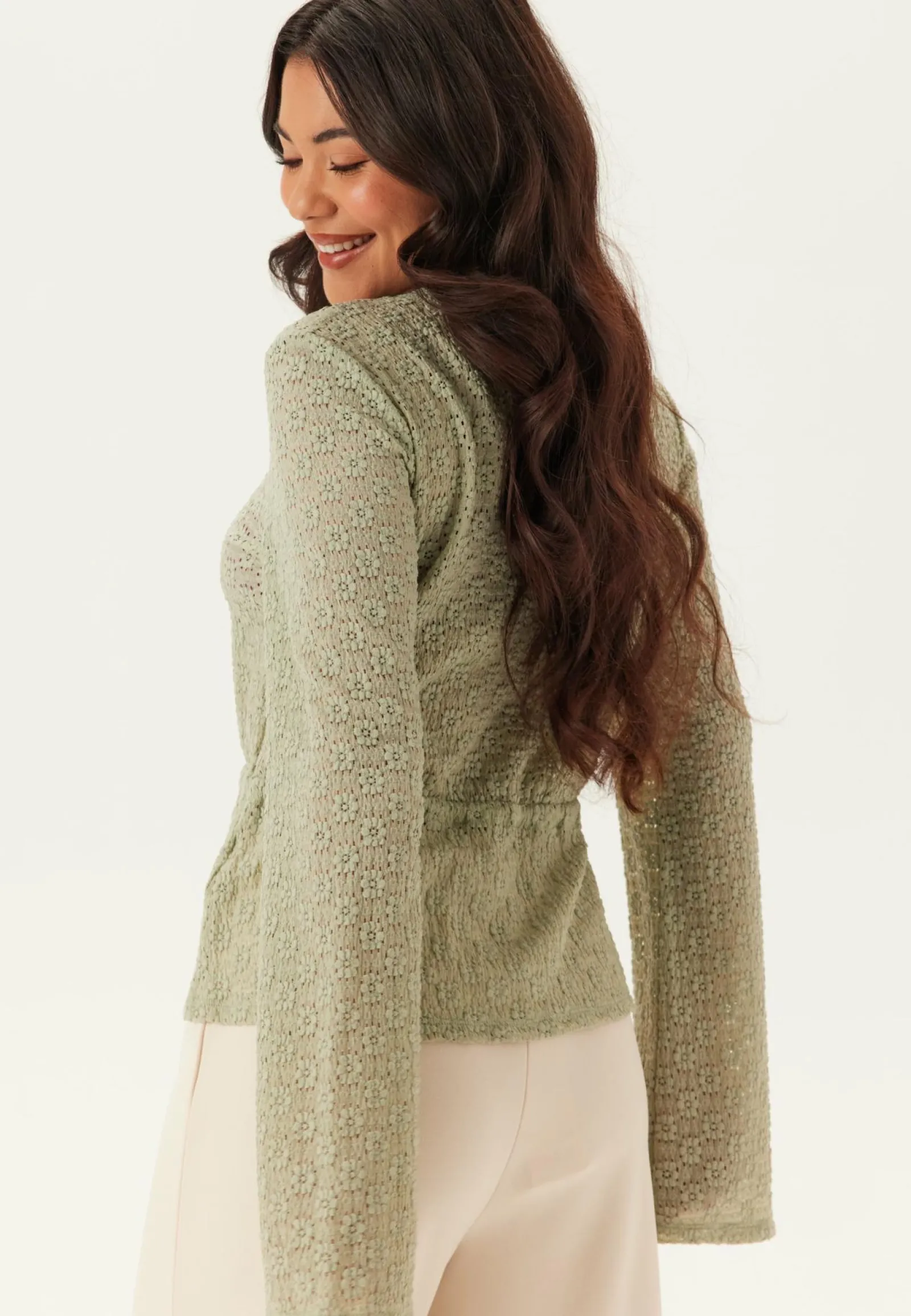 Happy Holly Yksiväriset Puserot Ja Paidat|Tunikat Ja Puserot*Peplum Lace Cardigan