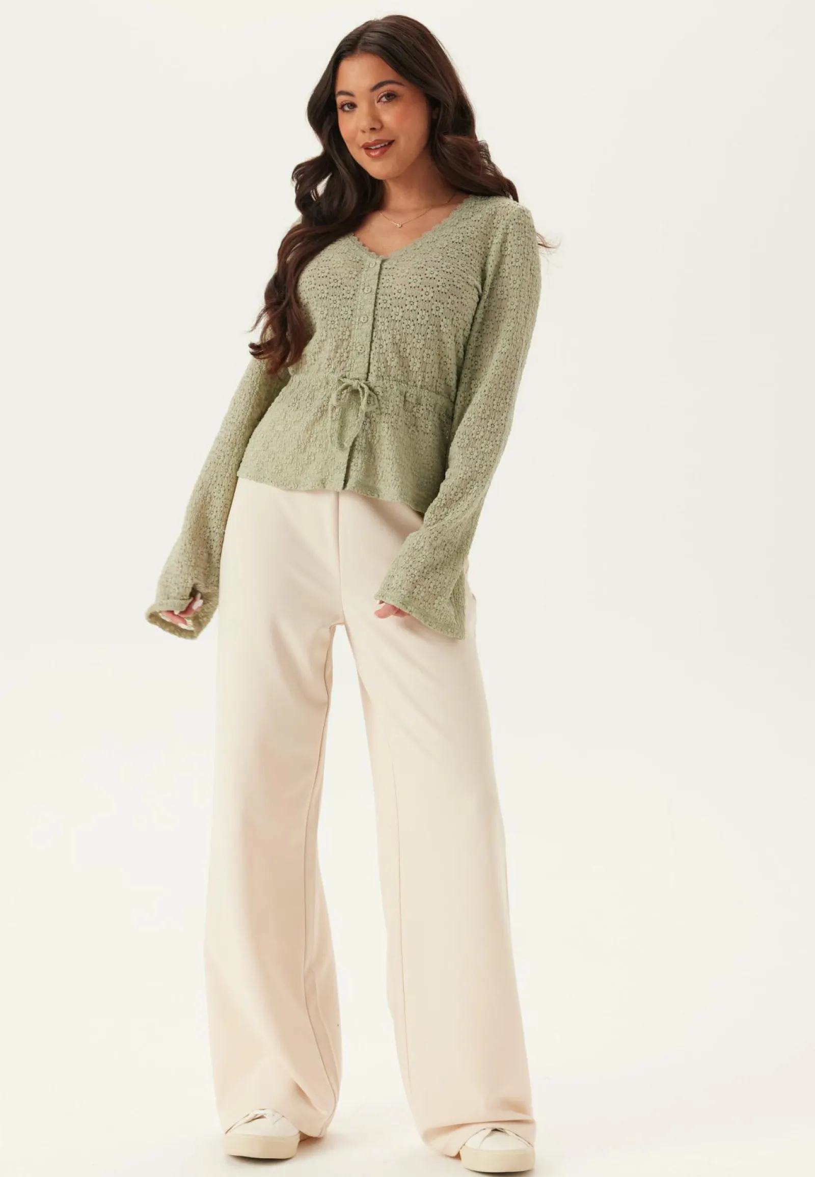 Happy Holly Yksiväriset Puserot Ja Paidat|Tunikat Ja Puserot*Peplum Lace Cardigan