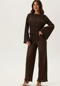 BUBBLEROOM Leveälahkeiset Housut|Suorat Housut*Pleated Frill Trousers