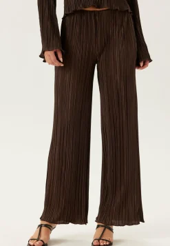 BUBBLEROOM Leveälahkeiset Housut|Suorat Housut*Pleated Frill Trousers