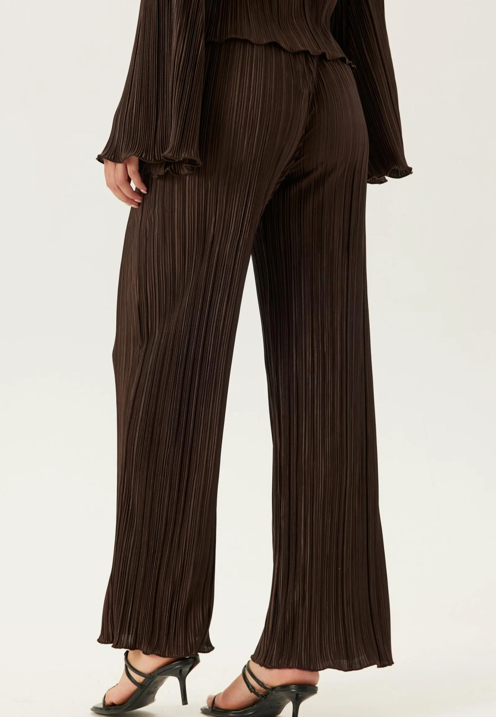 BUBBLEROOM Leveälahkeiset Housut|Suorat Housut*Pleated Frill Trousers