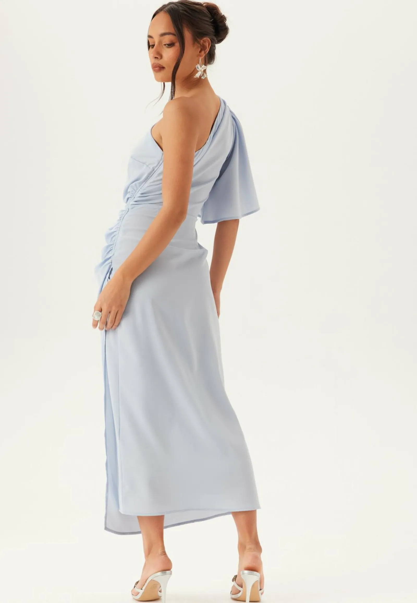 Bubbleroom Occasion Morsiusneitomekot|Juhlamekot*Ruched One Shoulder Midi Dress