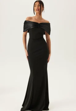 Bubbleroom Occasion Morsiusneitomekot|Juhlamekot*Satin Bow Off Shoulder Gown