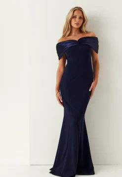 Bubbleroom Occasion Morsiusneitomekot|Vanhojentanssimekot*Satin Bow Off Shoulder Gown