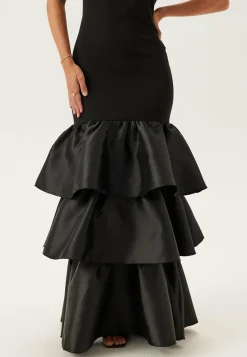 Goddiva Röyhelömekot|Iltapuvut*Satin Frill Maxi Dress