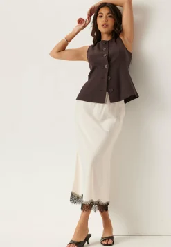 BUBBLEROOM Satiinihameet|Midihameet*Satin Lace Midi Skirt