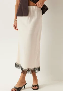 BUBBLEROOM Satiinihameet|Midihameet*Satin Lace Midi Skirt