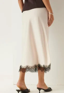 BUBBLEROOM Satiinihameet|Midihameet*Satin Lace Midi Skirt
